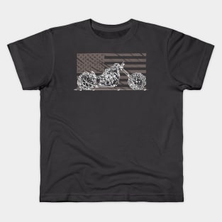 USA flag bike Kids T-Shirt